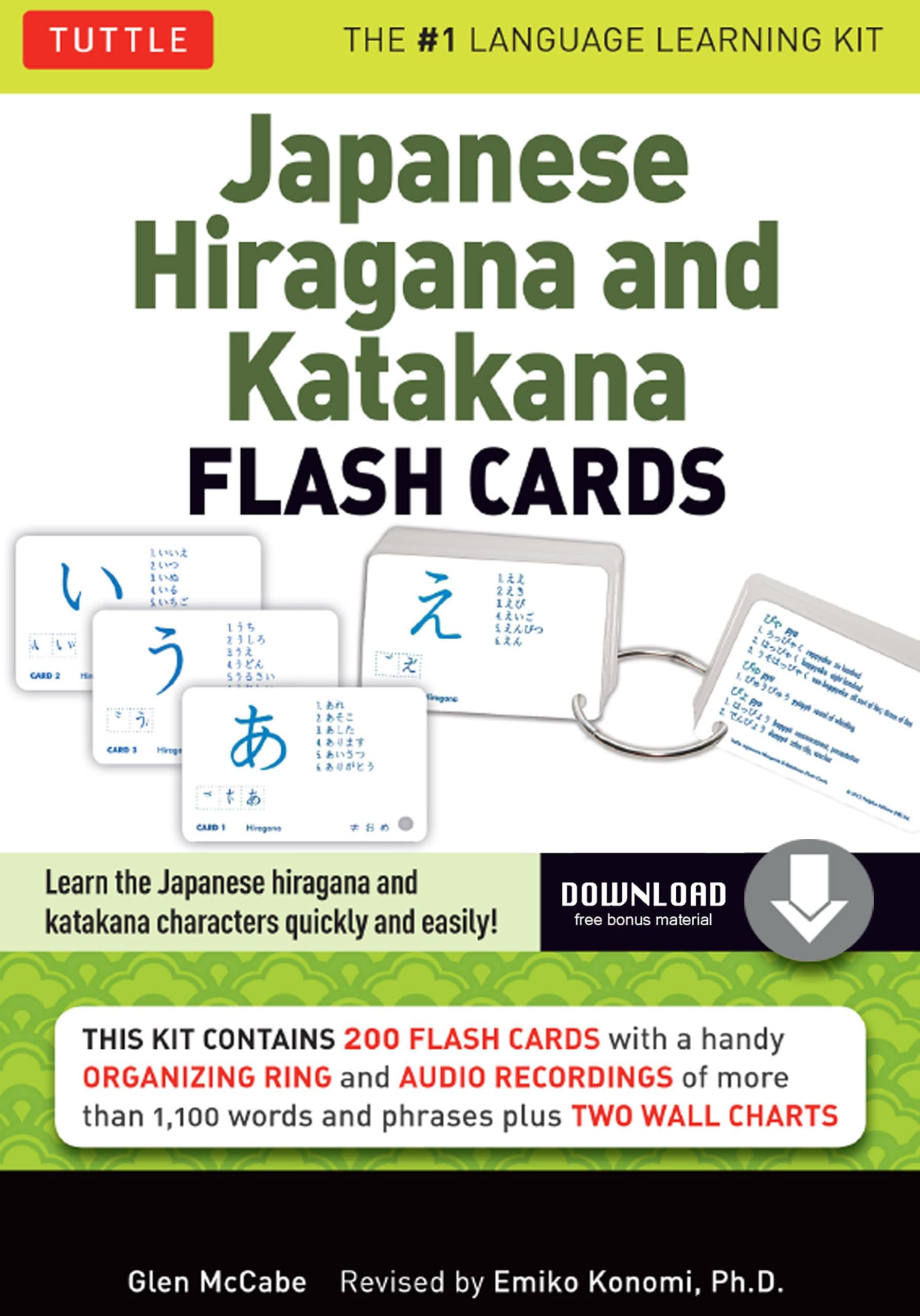 Japanese Hiragana and Katakana Flash Cards Kit: Learn the Two Japanese Alphabets Quickly & Easily with this Japanese Flash Cards Kit (Audio CD Included)