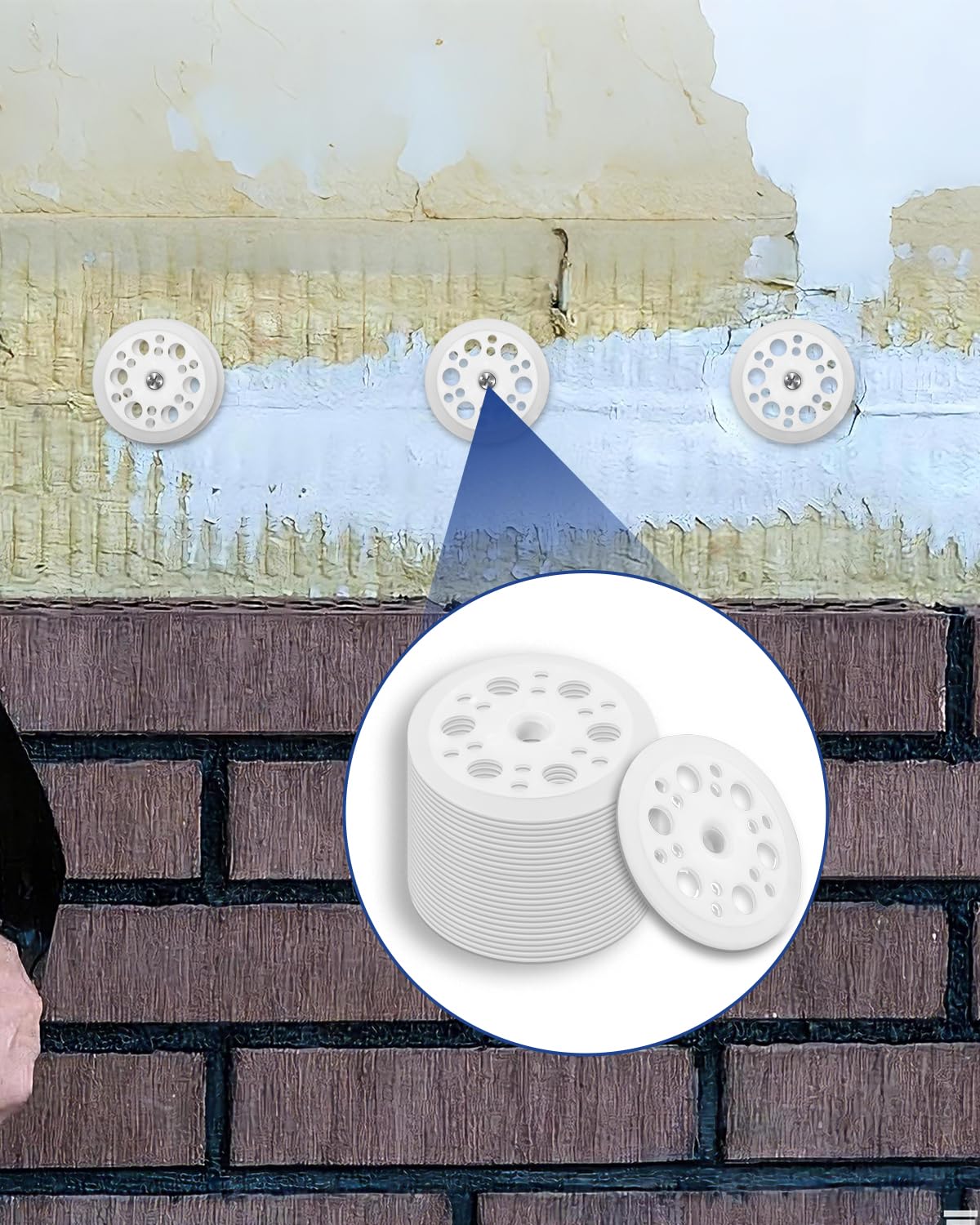 Plastic Washers - 100 Pack for Foam Board -5 Plastic Washers - 100 Pack for Foam Board -5