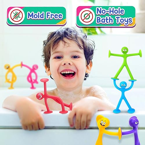 Miniatura 6 de Juguetes sensoriales para niños, juguetes de succión para niños paquete de 24 juguetes sensoriales de emoción para niños, sin moho, sin agujeros,