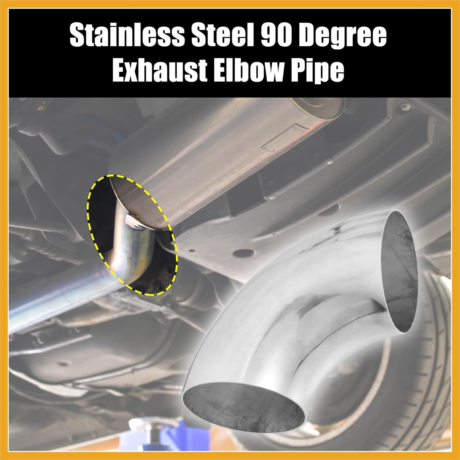 3pcs OD 3.5 Inch 90 Degree Mandrel Bend Elbow SS304 Stainless Steel Bend Tube Exhaust Elbow Pipe for Car Arc Length 230mm Silver Tone Replacement