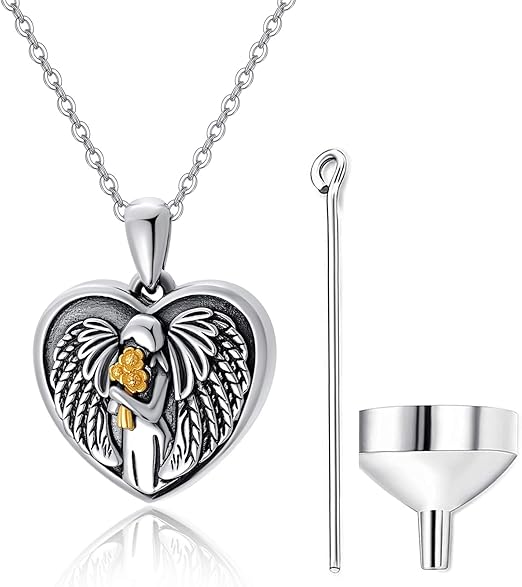 KINGWHYTE Urn Necklaces for Ashes for Women 925 Sterling Silver