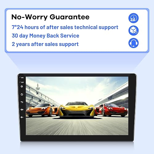 Miniatura 7 de 2G+64G 10.1 pulgadas Android 13 Single Din y Doble DIN Estéreo de Coche Pantalla Táctil Carplay Radio, Wired&Wireless CarPlayAndroid