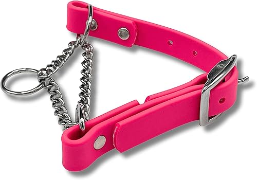 Vista 14 de Collar de Martingala para Perros, Biothane, Hardware de Acero Inoxidable, Sin Tirones, Fabricado en Estados Unidos, Grado Profesional, XXS, Negro