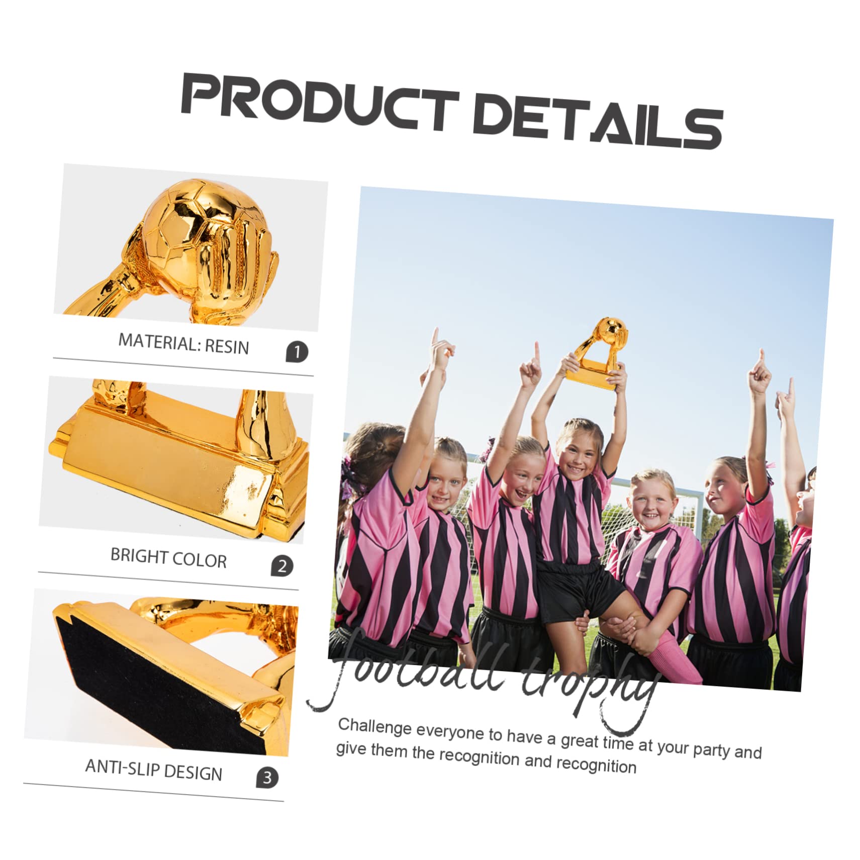 Toddmomy Goldener Handschuh Fußball Trophäe aus Langlebigem Harz Detailreiche Torwart Auszeichnung als Vielseitiges Fan Souvenir und Dekoration für Sportwettbewerbe Turniere und