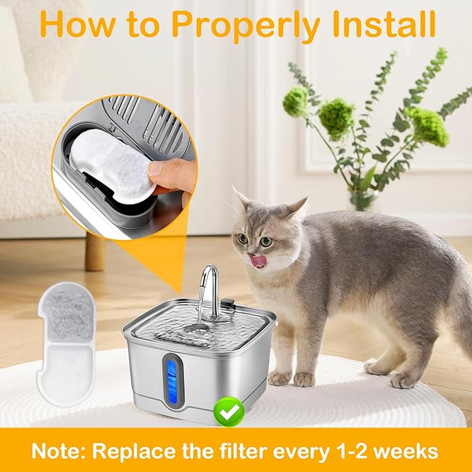 Pack de 16 Filtros + 16 Esponjas para Fuente de Agua SEIRMEP 3L miniatura 4