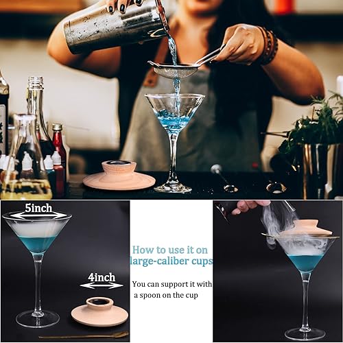 Miniatura 5 de Ahumador de cóctel repelente, ahumador frío antiguo para cócteles ahumados, whisky y bourbon, vino, café, frutas secas, queso y más, kit de cóctel