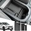 D-Lumina RAV-4 Center Console Organizer - Compatible with Toyota RAV4 2019 2020 2021 2022 2023 2024 2025 - Armrest Secondary Storage Tray, w/Black Anti-Dust Mats