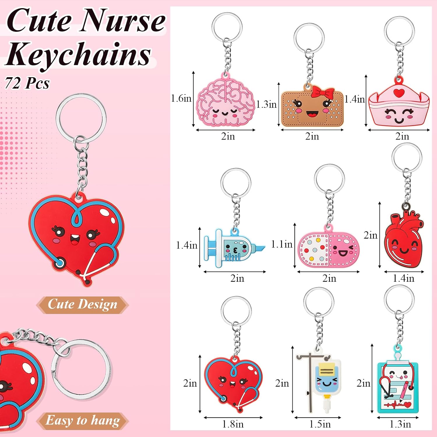 Henoyso 108 Pcs Nurses Week Gifts Bulk 2026 for Women, CNA RN Nursing Appreciation Gifts Bulk, Retractable Nursing Badge Reel Nurse Keychain for National Nurses Student Doctor Graduation(Vibrant)