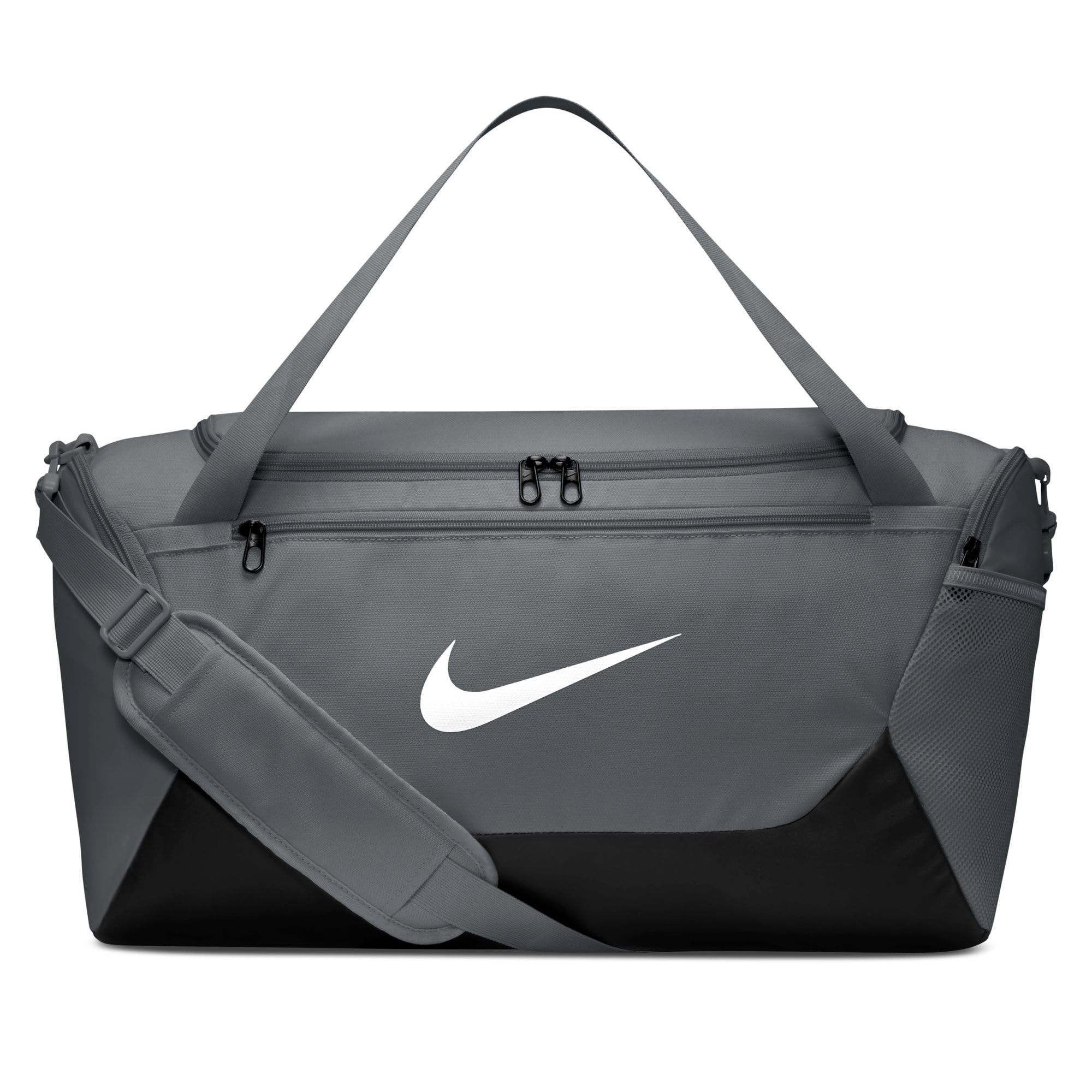Nike Unisex Brsla S Duff - X Sports Bag, Smoke Grey/Black/White, One Size
