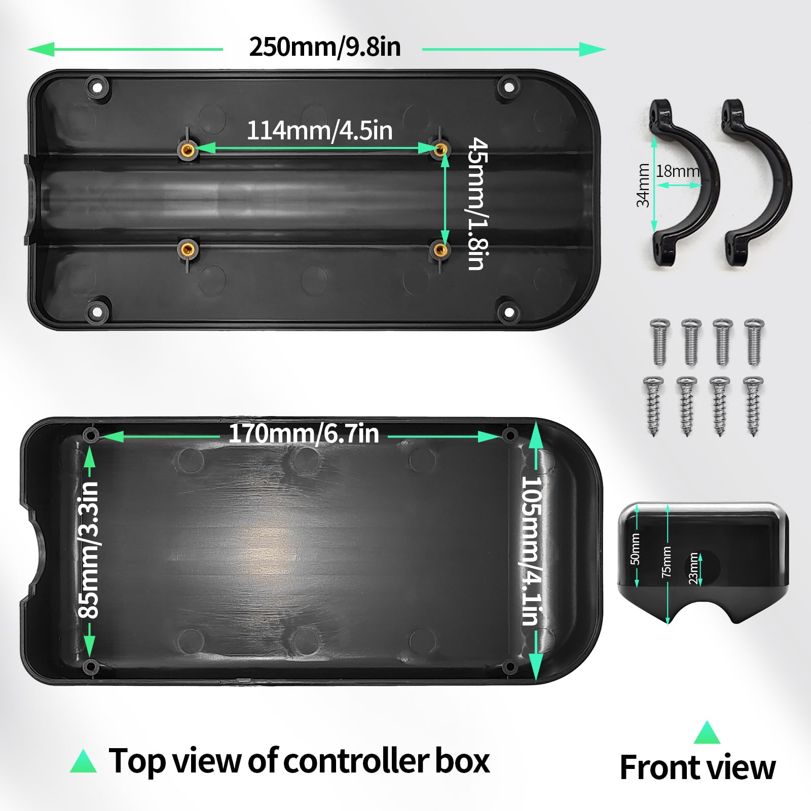 MUSELK Ebike Controller Box,Two Size for Ebike Conversion Kit Lithium Battary Box Case for Electric Bicycles Mountain Bikes (Extra Large Box)