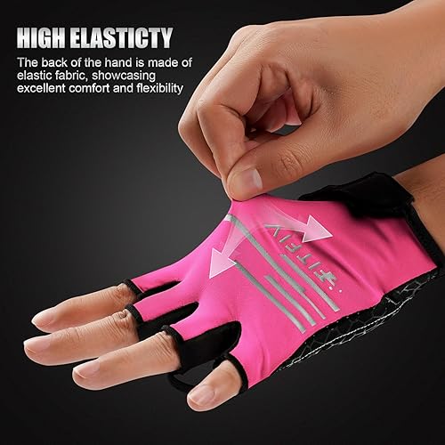 Miniatura 2 de Guantes de ciclismo para hombres y mujeres, guantes de ciclismo de medio dedo, guantes de entrenamiento adecuados para deportes al aire libre,