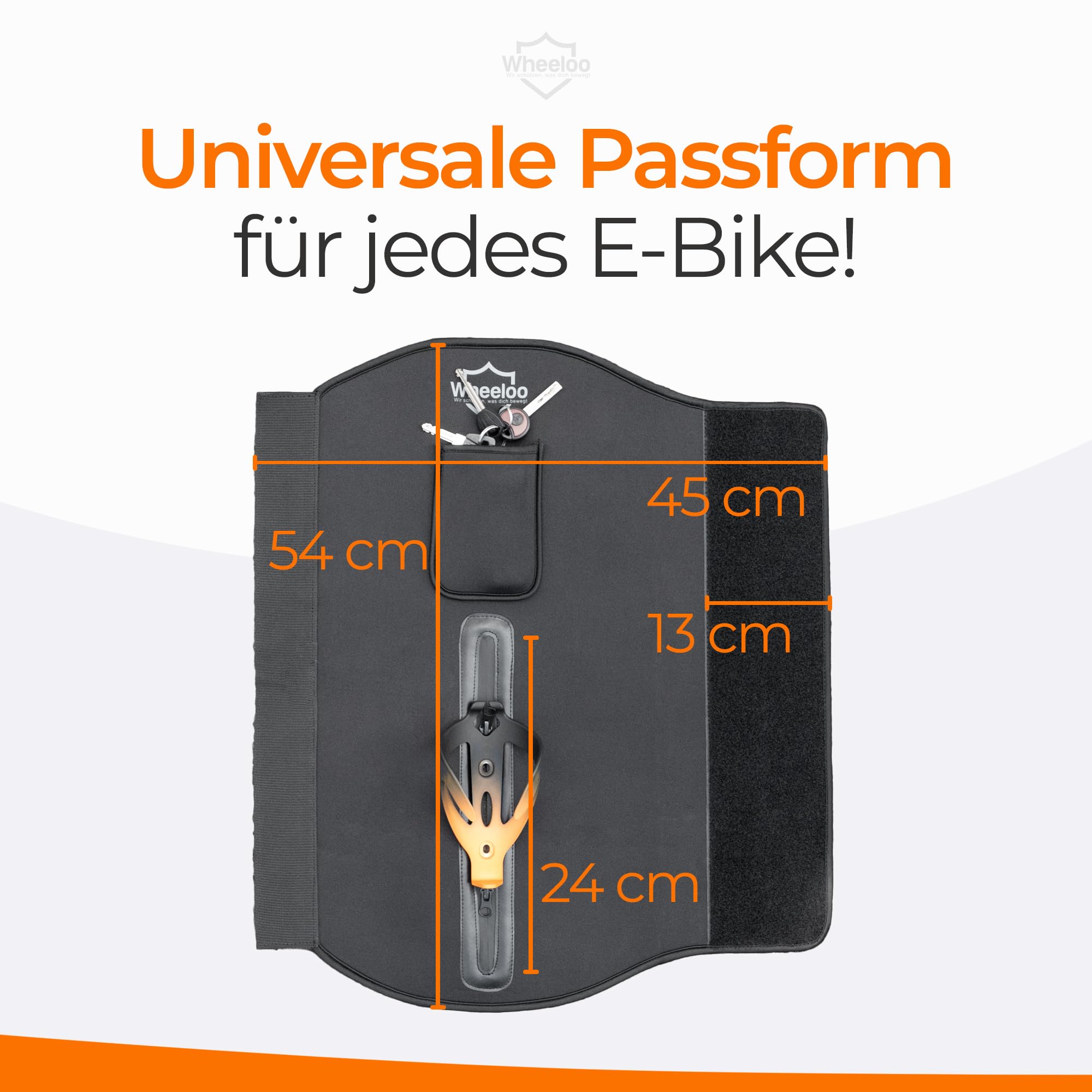 Pokrowiec ochronny na akumulator e-bike z otworem na uchwyt na butelkę I Ochrona ebike z zamkiem błyskawicznym + torba I dla większego zasięgu I uniwersalne dopasowanie I Pokrywa rowerowa dla