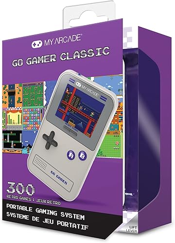 Miniatura 4 de My Arcade Go Gamer Classic-Purple consola electrónica portátil con 300 juegos, pantalla a todo color de 2.5 pulgadas, diversión para toda la familia