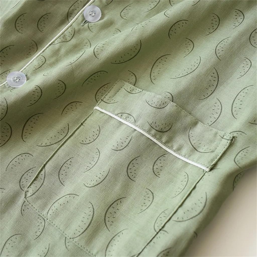 Men's Pajamas Winter Long Sleeved Pants Pures Cotton Simples Home Clothing Autumn