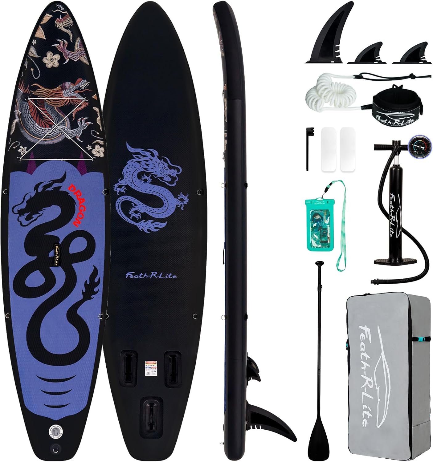 FunWater 11'×33"×6" Inflatable Stand Up Paddle Board with Premium SUP Paddleboard Accessories, Wide Stable Anti-Slip EVA Deck,Paddle Boards for Adults & Youth of All Skill Levels