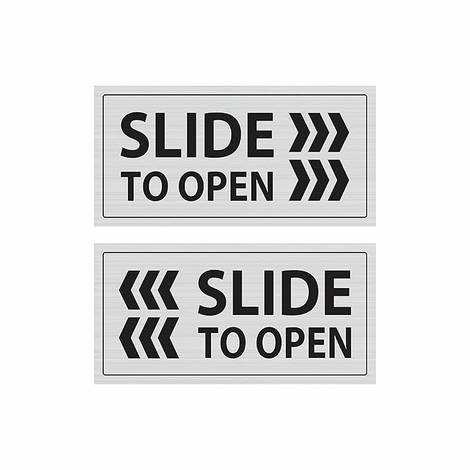 Anne Print Solutions® Slide To Open Steel Self Adhesive Metal Safety