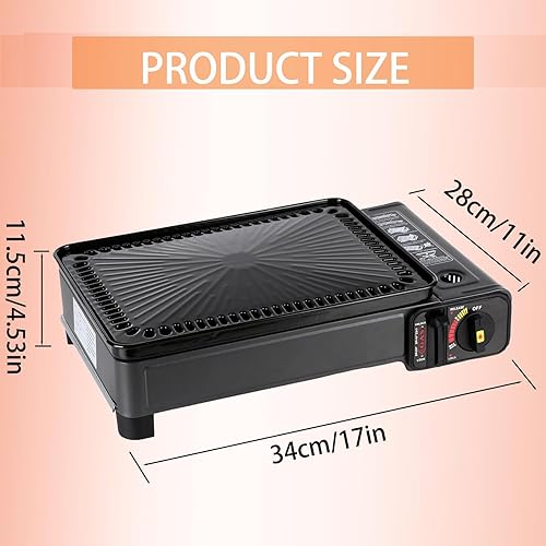 Miniatura 2 de Parrilla de gas portátil Estufa de butano, parrilla de propano portátil, parrilla de barbacoa de mesa portátil, parrilla coreana para cocinar al