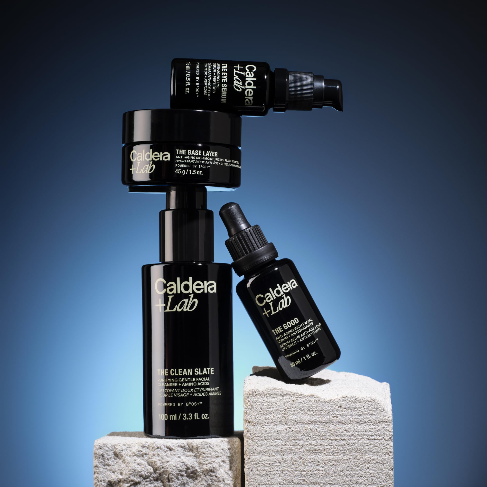 Caldera + Lab The Regimen Rich + Eye Defense | Men's 4 Piece Skincare Set