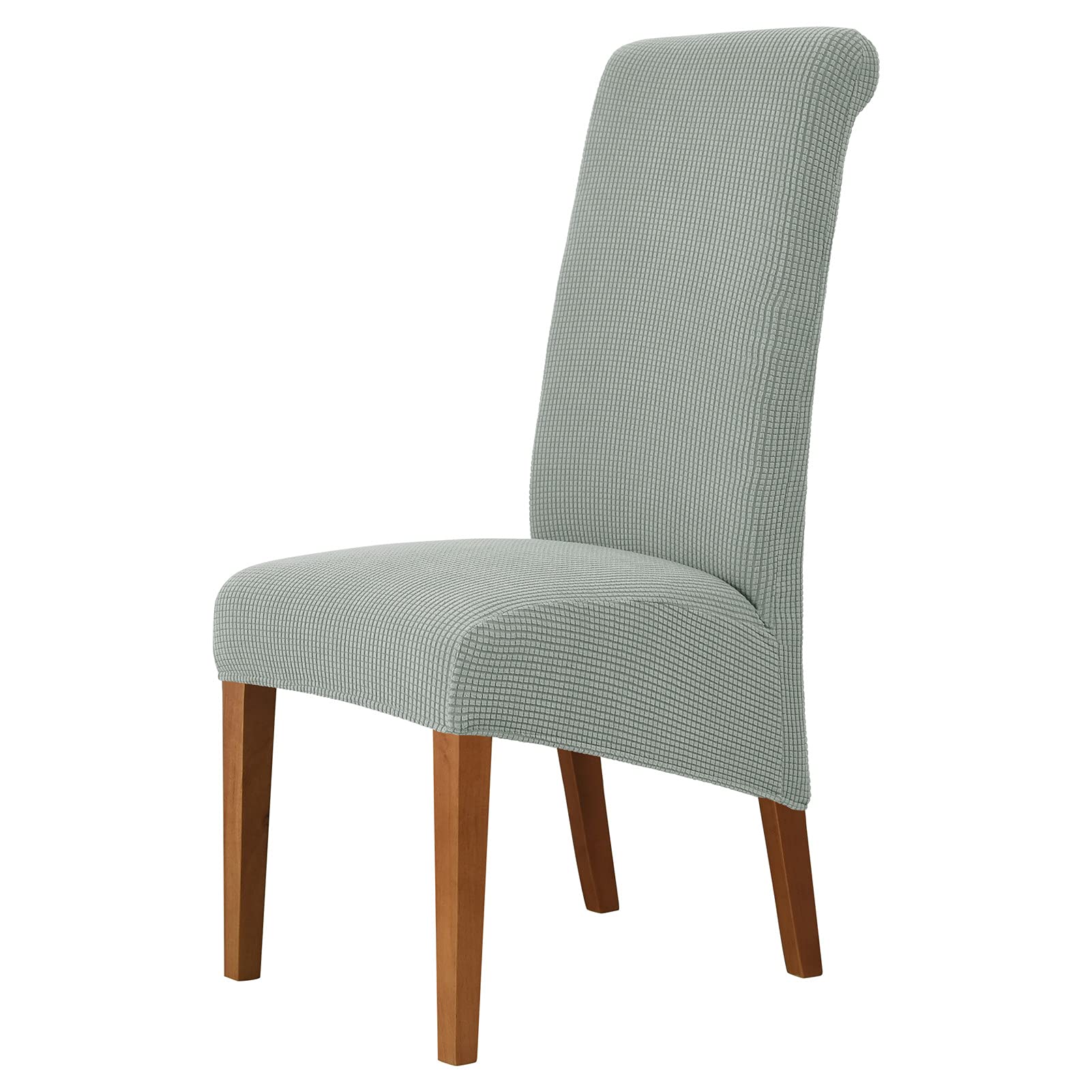 DZYP Large Dining Chair Covers High Back Stretch Super Fit Washable Removable Seat Covers Protector Slipcovers for Dining Room (Light gray,Set of 8)