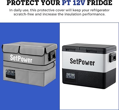 Miniatura 4 de Setpower Cubierta protectora aislada de 55L para refrigerador de coche PT55, cubierta de refrigerador portátil de 12 voltios