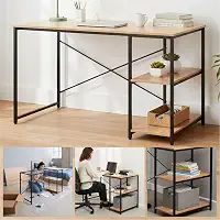 Escrivaninha Mesa Com Estante Lateral Para Escritório Office 1,20m Industrial
