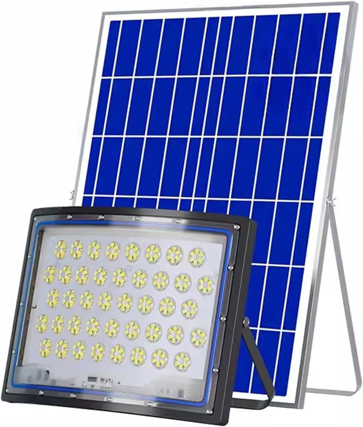 3000W Solar Street Light with Remote Control, IP65 Waterproof Outdoor Lighting for Parking Lots, Gardens, Yards, Pathways, and Swimming Pools - Blue Color