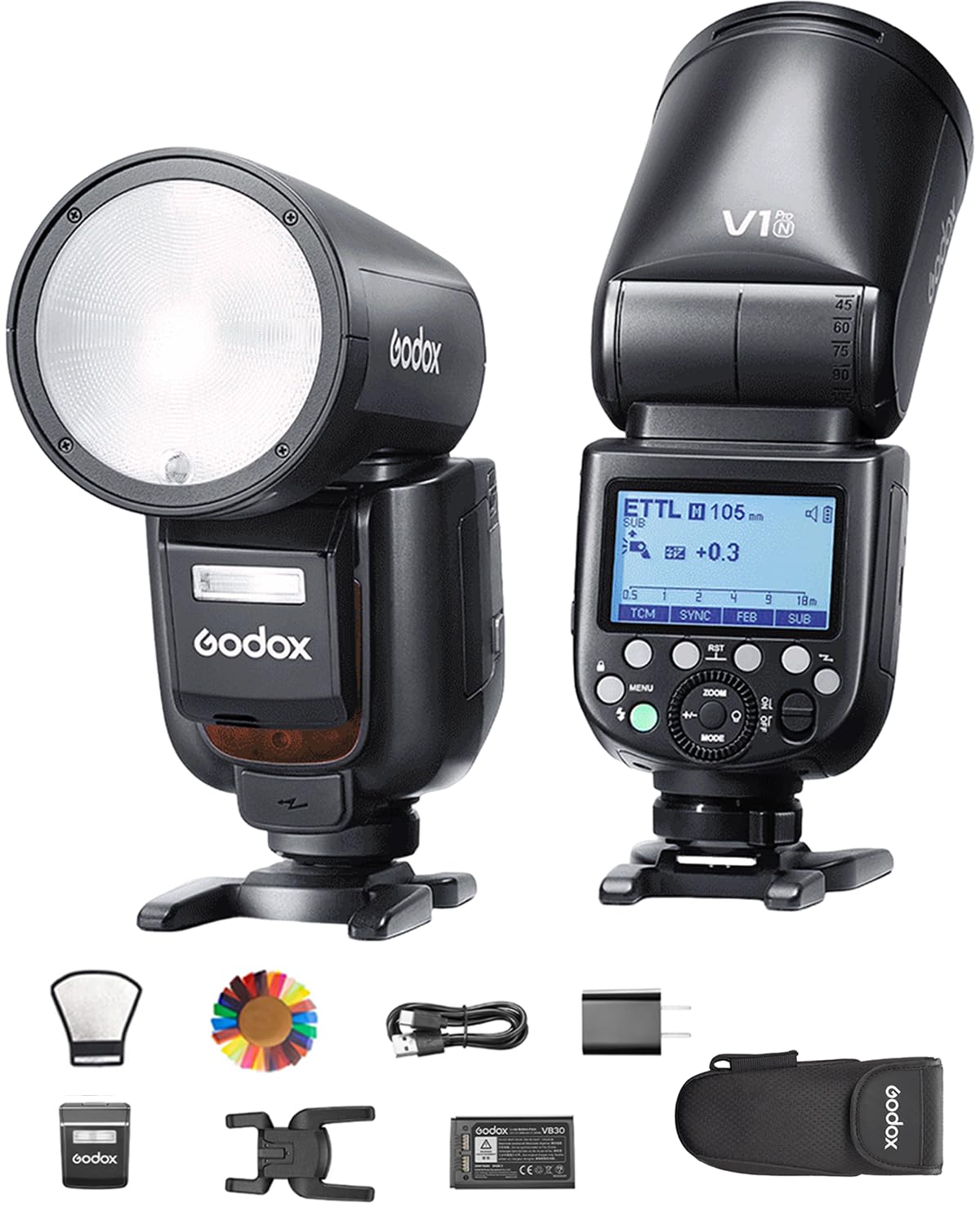 Godox V1Pro-N Camera Flash Speedlite Compatible Nikon Cameras Support 2.4G Wireless,1/8000s HSS,1.3s Recycle Time,2980mAh Li-ion Battery,M/TTL Flash Mode and Type-c Detachable Sub Flash Speedlite-image-43