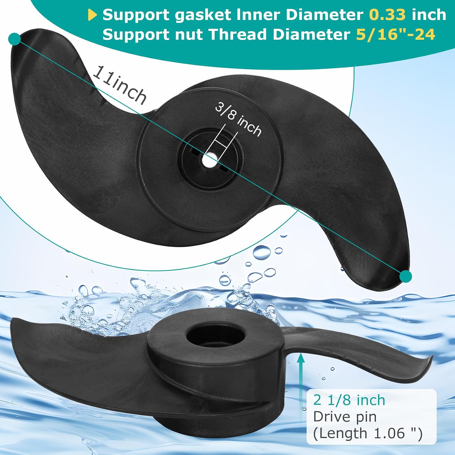 MKP-32 Trolling Motor Propeller for Minn Kota Weedless Wedge, MKP-32 Propeller for 3-5/8' Motor Diameter Trolling Motor #1865017#2091160, MKP-32 Propeller for Minn Kota Trolling Motor Parts
