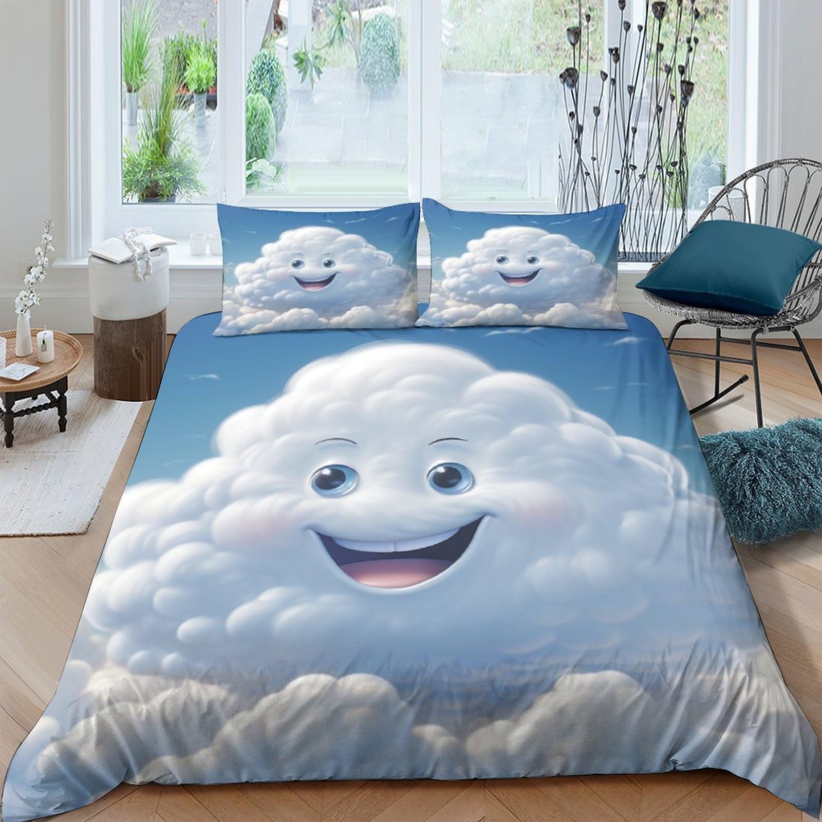 Housse de couette imprimé 3D dessin animé pour la chambre des enfants et ados