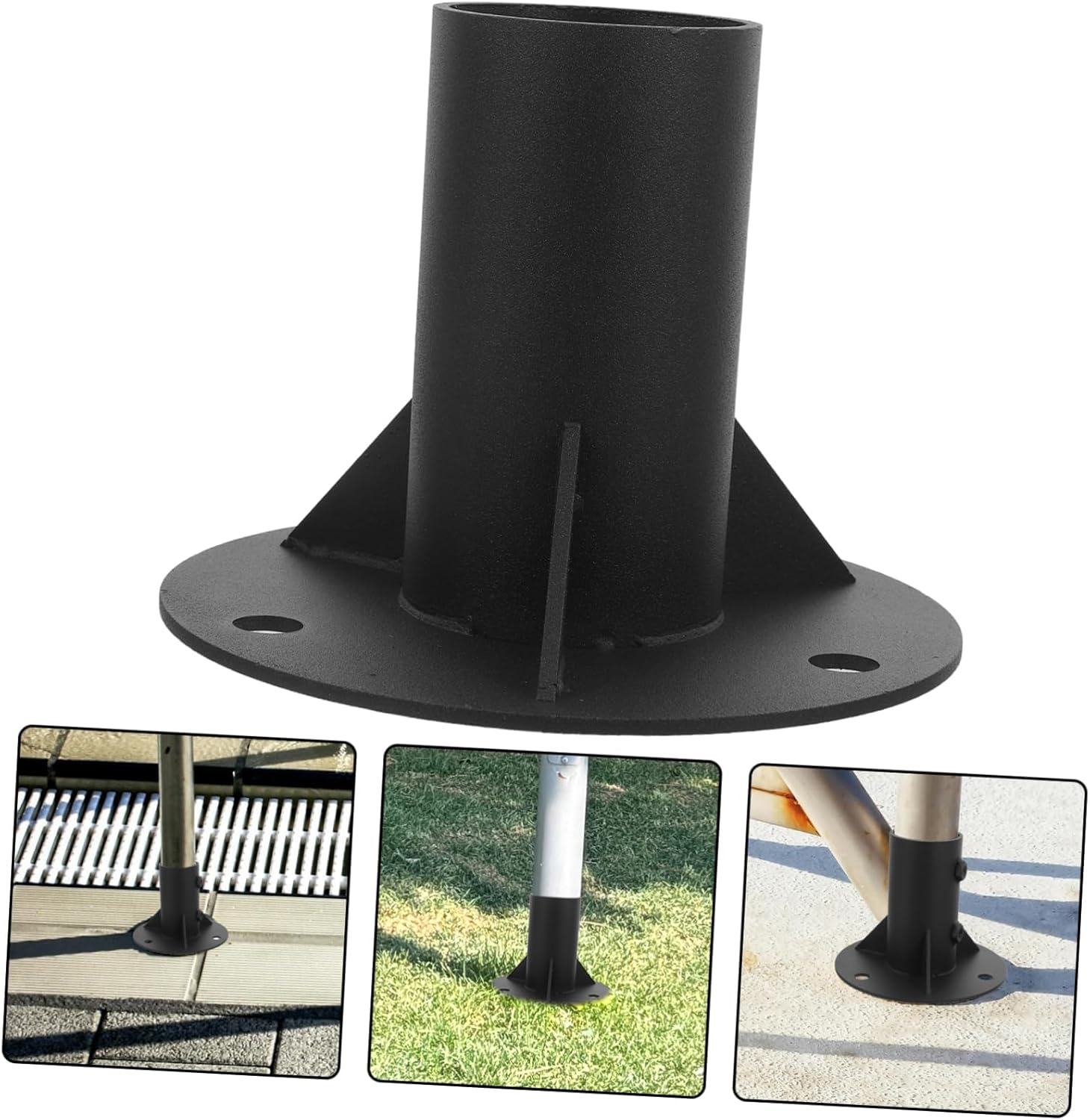 Unomor Mailbox Mounting Bracket Flange Base Inner Diameter Heavy Duty Metal Post Base for Fence Deck Railing and Mailbox Installation Reliable Elegant Design for Versatile