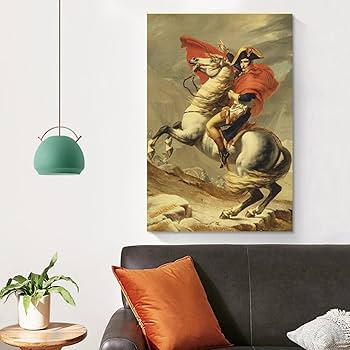サン　ベルナール峠を越えるボナパルト 　ジャック　ルイ　ダヴィッド 複製画　絵画　装飾額縁　 芸術　藝術　巨匠　油絵 サン＝ベルナール峠を越えるボナパルト 【10号】 ルイ・ダビッド