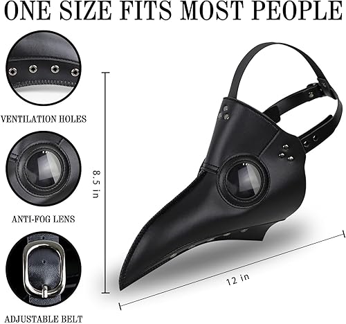 Miniatura 6 de Disfraces de Halloween aterradores para hombres, disfraz de médico de la peste máscara para regalos de fiesta de graduación