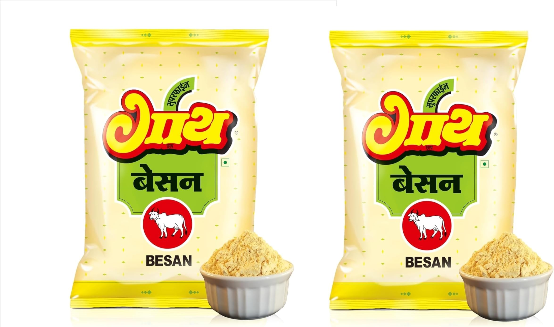 Gaay Besan 1Kg | Fine Quality Gram Flour | Chickpea Flour for Indian Cooking & Snacks (Pack of 2)