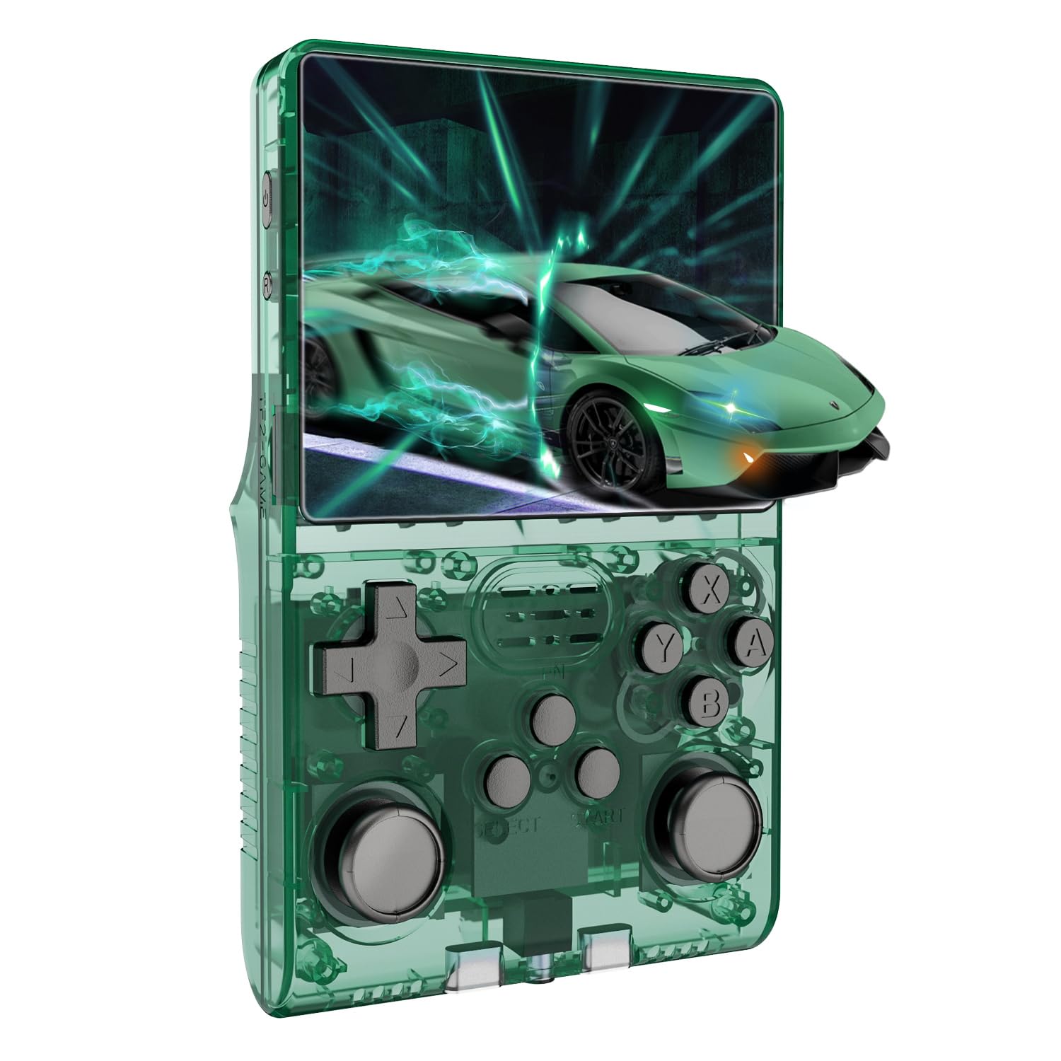 30000 Games in 1 Handheld Game Console, 3.5" HD IPS Screen Mini Retro Gaming Console, 3800mAh, Built-in 256G TF Card Portable Retro Handheld Game Consoles Open Source Game Console-Green