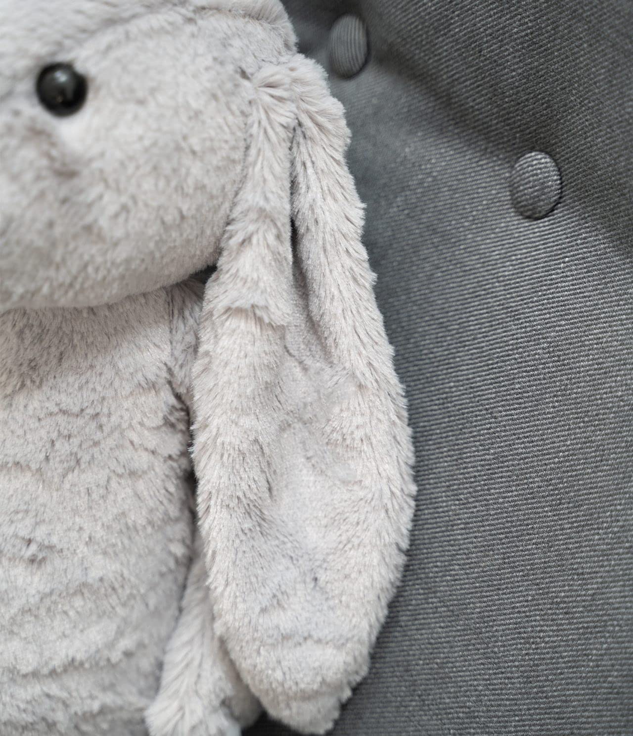 DEAR BEAR Peluche Coniglio XXL gigante Figo 100 cm grigio