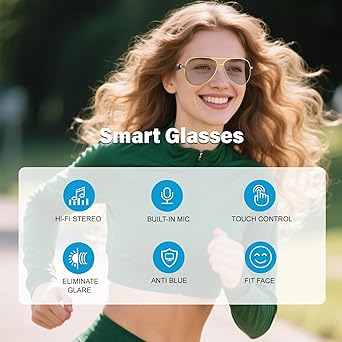 Oluote Occhiali Intelligenti, Lenti Fotocromatiche, Occhiali Da Sole