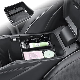 HGWEI Center Console Organizer for 2026 Jeep Cherokee Interior Accessories | Middle Armrest Storage Tray, Insert Secondary Console Compartment (Not Fit Grand Cherokee)