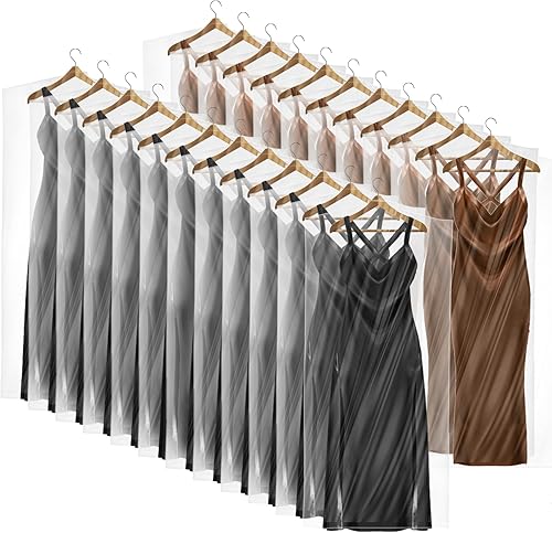 AVLA Paquete de 50 bolsas transparentes de 71 pulgadas, bolsa de plástico extra larga para limpieza en seco, cubierta de ropa colgante para
