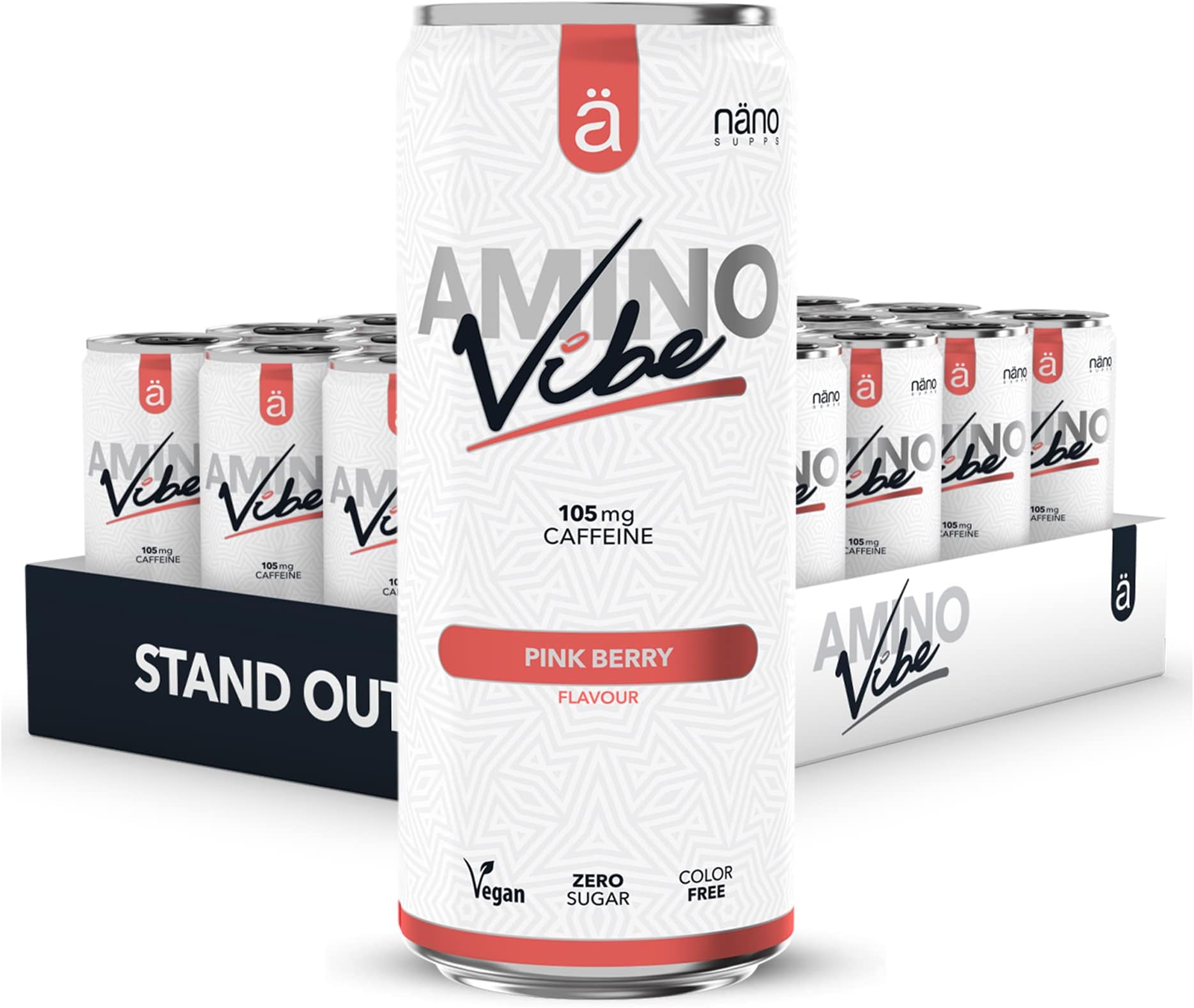 Nano Supps Amino Vibe, Pink Berry, 24 x 330 ml