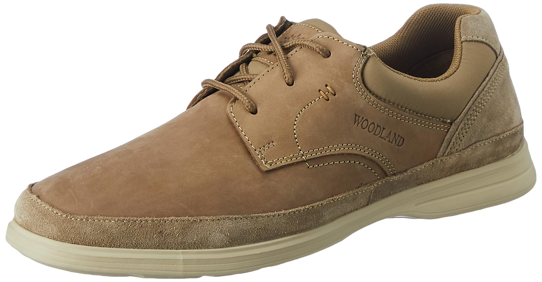 Woodland Mens Dubai Khaki Leather Casual Shoes-5 UK (39EU) (GC 4333122) (B0CVDX2JLB) Amazon Price History, Amazon Price Tracker