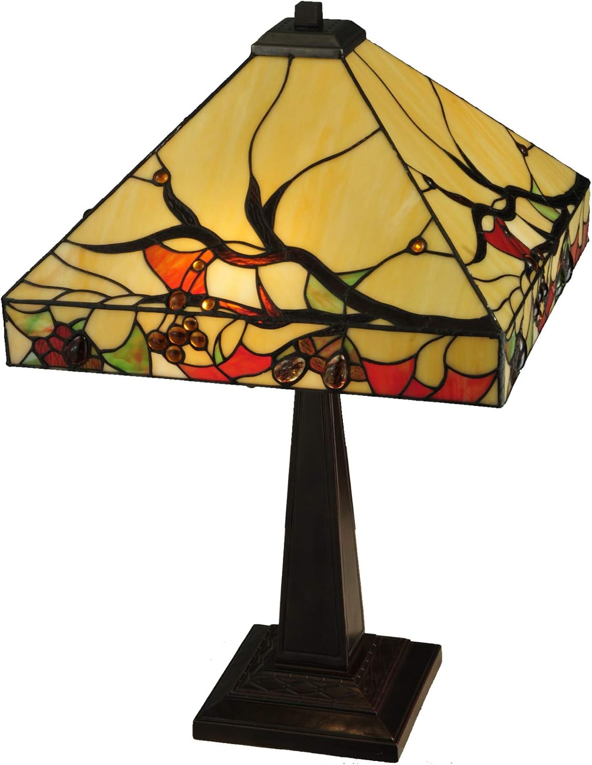 Meyda Home Decorative 25"H Woodland Berries Table Lamp