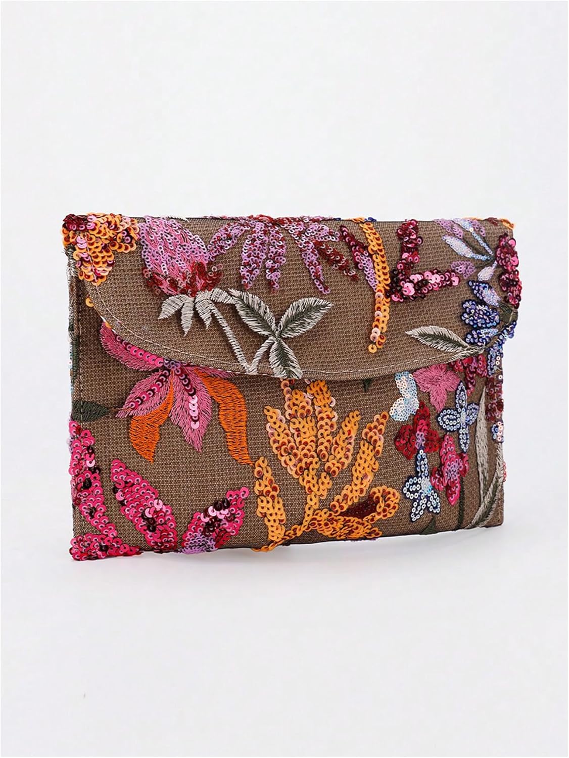 Verdusa Women's Floral Embroidery Sequin Evening Beaded Clutch Bags 2026 Party Purses