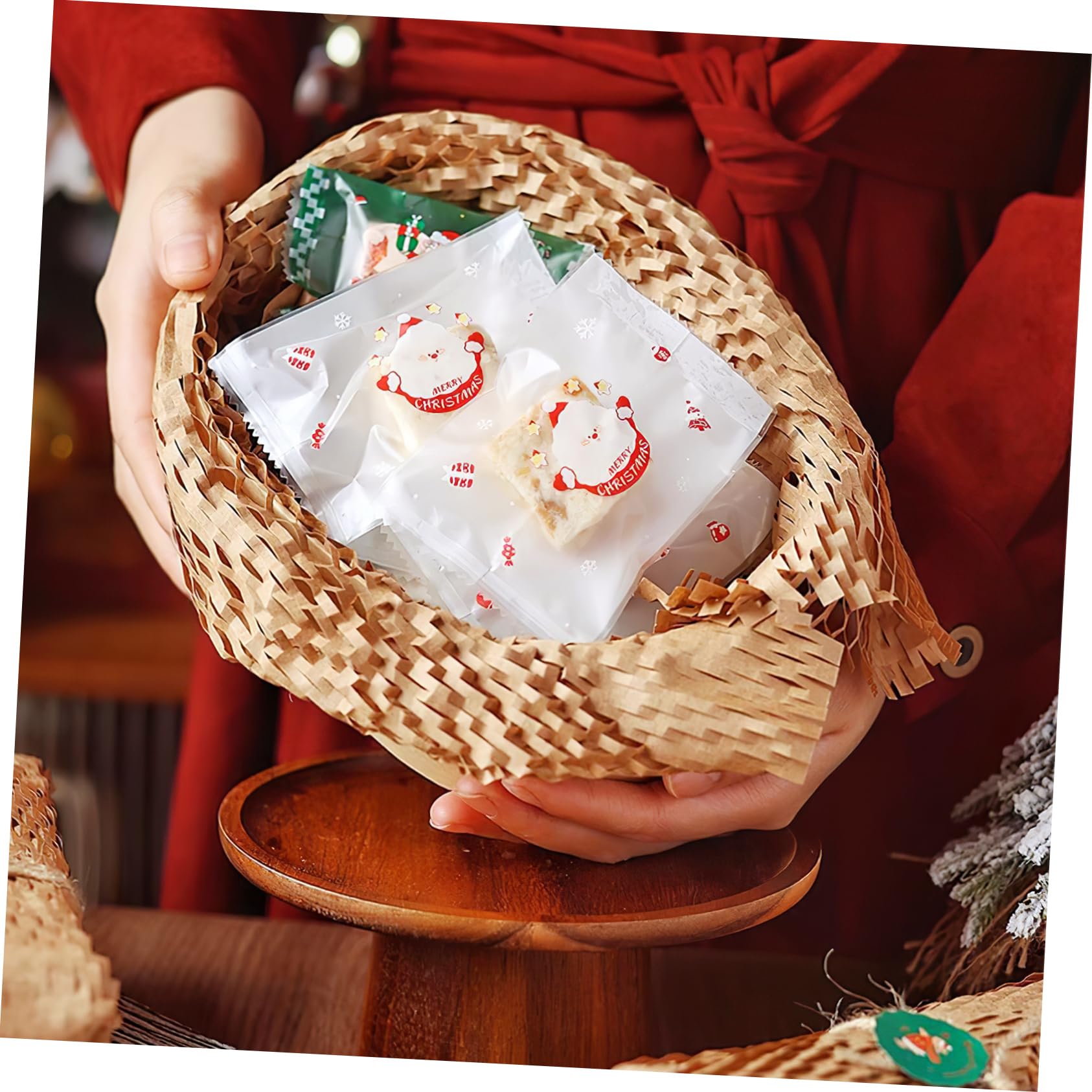 Zerodeko Rouleau de Papier D'emballage Alvéolé Coussin Enveloppant 1 Roll Protection Résistant aux Dommages Emballage de Colis pour Verres et Assiettes