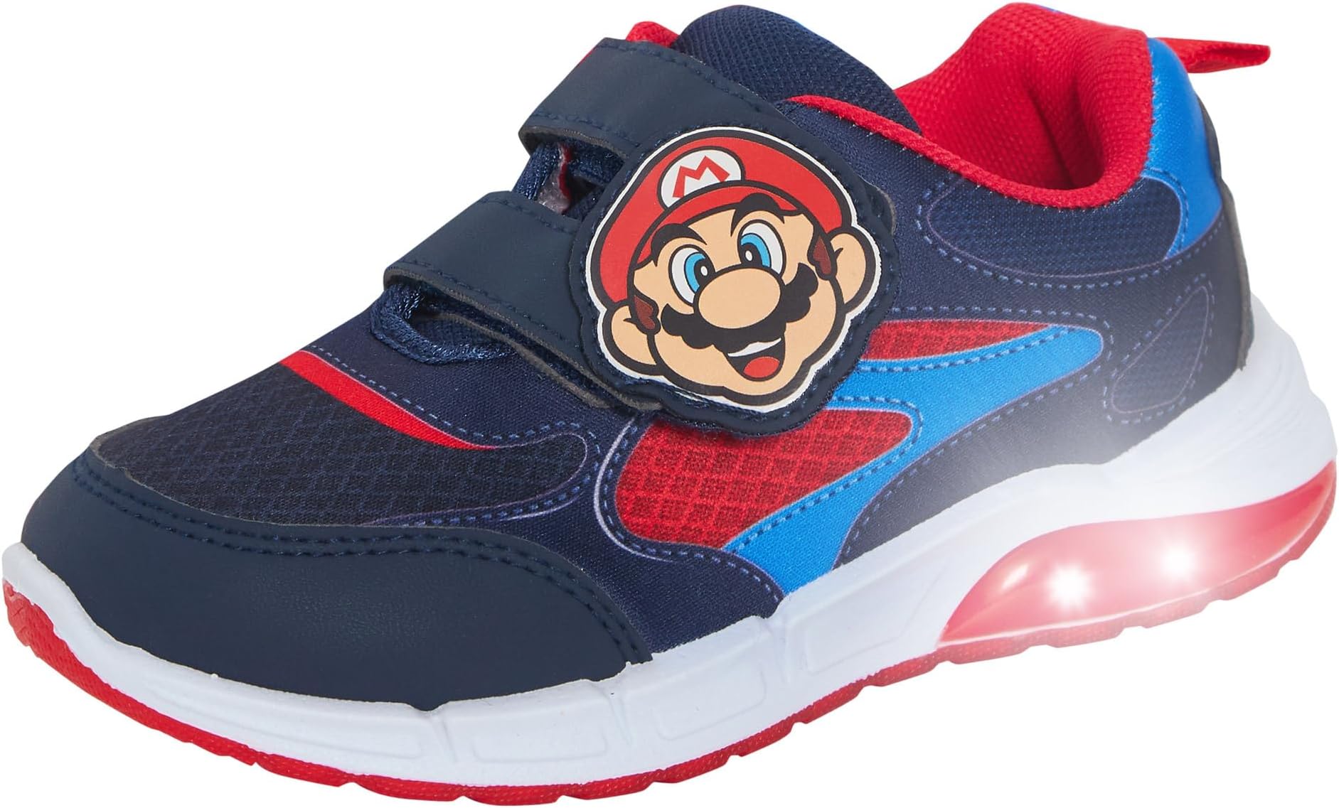 Super Mario Brothers Boys Light Up Trainers Kids Nintendo Flashing Lights Sports Shoes