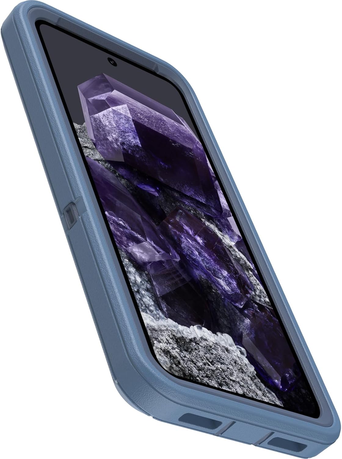 OtterBox Google Pixel 8 Defender Series Case - BABY BLUE JEANS, rugged & durable, with port protection, includes holster clip kickstand (Single unit ships in polybag, ideal for business customers)
