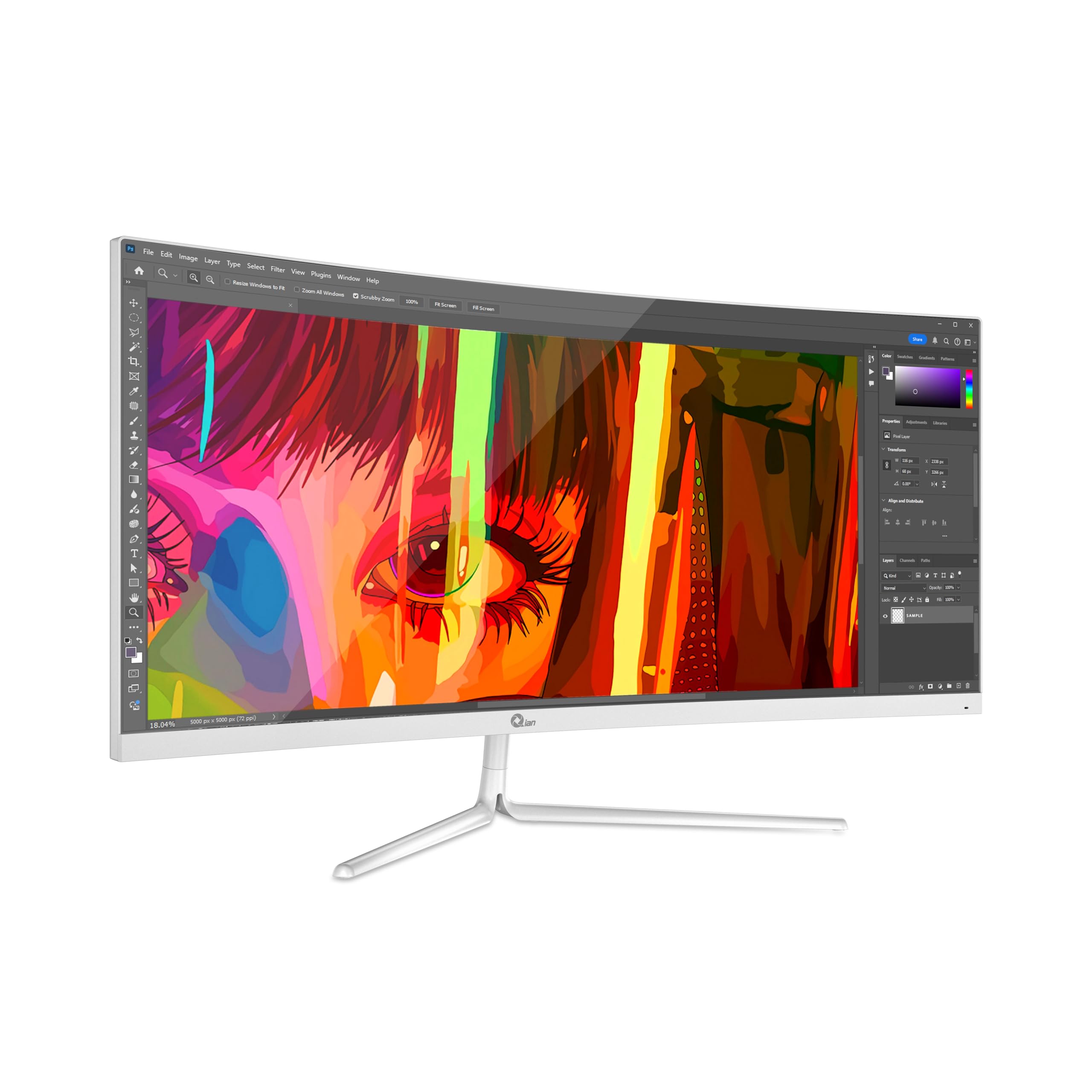 Monitor Curvo Qian 30" Schermo Ultra-Largo FHD | 2560x1080 | Pannello VA | Formato 21:9 | Adaptive Sync | 200 Hz | Tempo di risposta 10ms | Regolabile | VESA | HDMI 2.0 / DisplayPort 1.4 | QMC-VA30-02