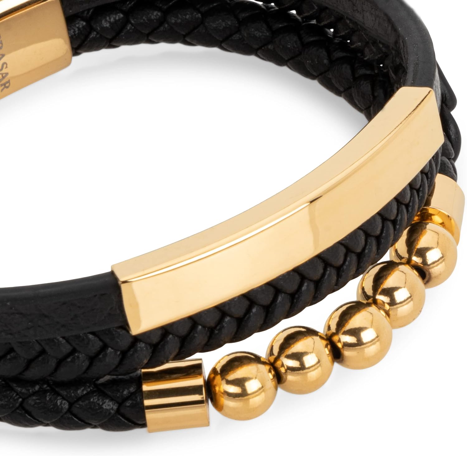 SERASAR Premium Leather Bracelet Men | Stainless Steel Magnetic Clasp | Three Colors | Jewelry Box Included