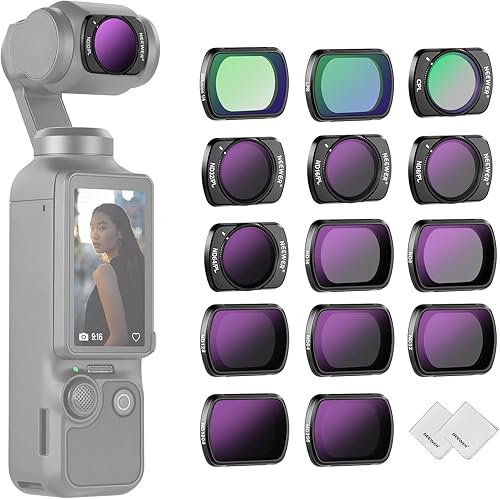 Miniatura 57 de NEEWER Juego de filtros magnéticos ND CPL UV compatibles con DJI OSMO Pocket 3 Creator Combo Accesorios, Cámara de Acción 6 Pack UV ND16 ND32 ND64