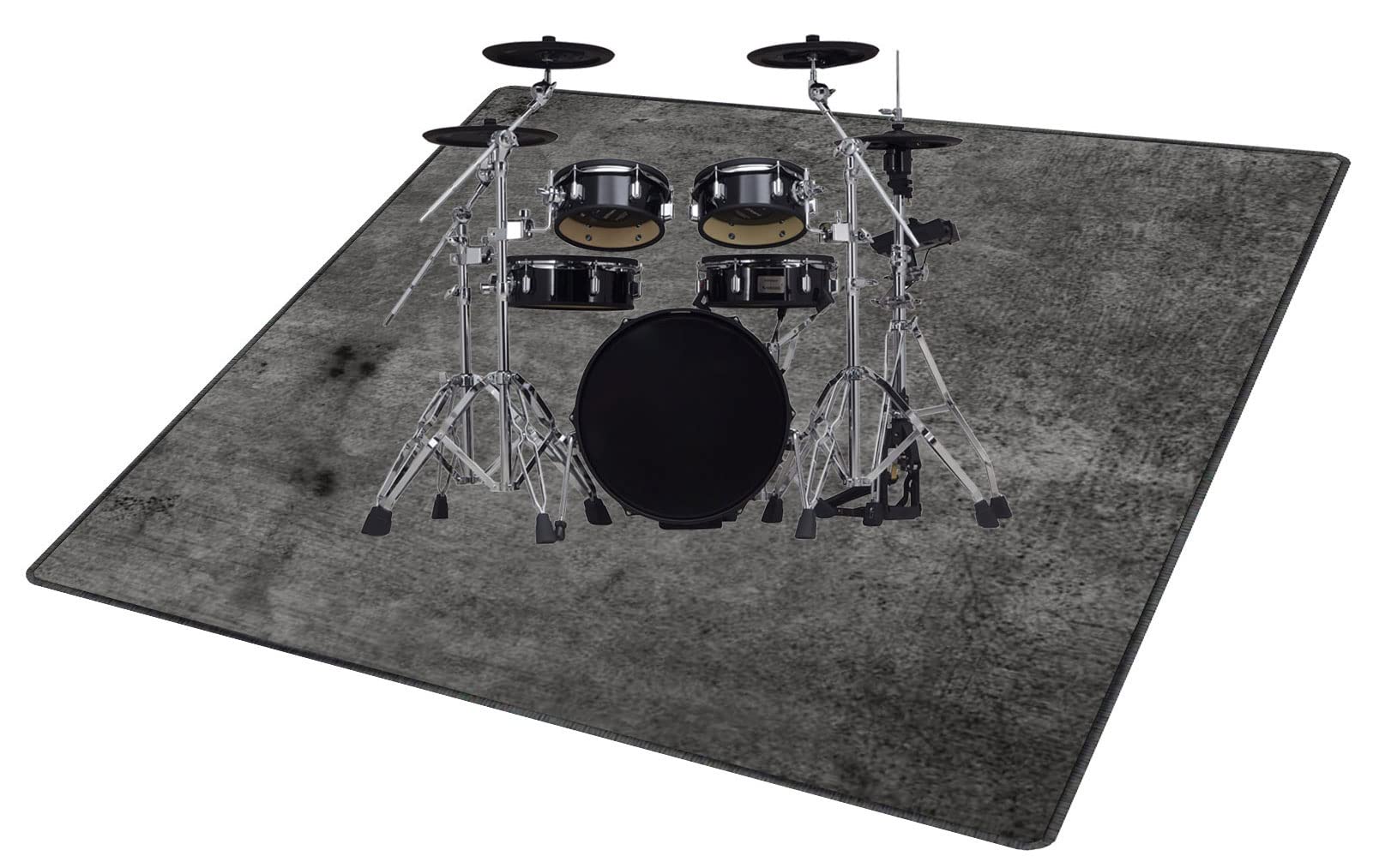 Qqdd D - 21 Square Drum Rug Drum Mat Soundproof Mat - Professional Drum Carpet Percussion Electronic Drums Bass Drum Snare Musical Instrument Mat Drums Set Rug - Non-Slip Drum Rugs - 100Cm × 100Cm