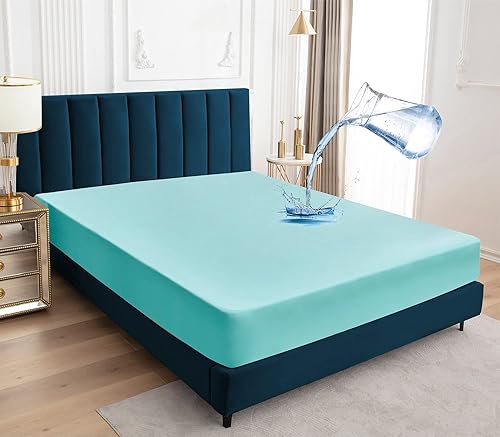 Sufdari Protector de colchón impermeable, funda de colchón tamaño individual para cama, bolsillo profundo de 18 pulgadas, protector de colchón